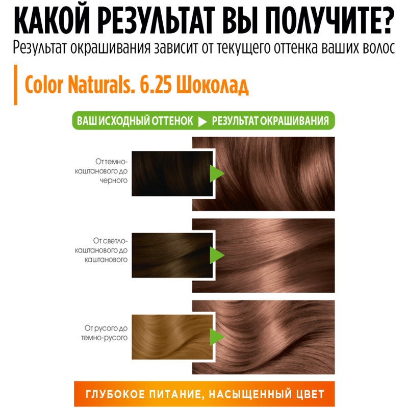 Краска для волос Garnier Color Naturals шоколад 6.25 — фото 4