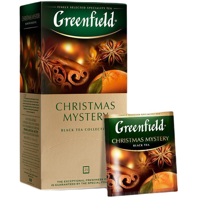Чай Greenfield Christmas mystery чёрный в пакетиках, 25х1.5г — фото 3