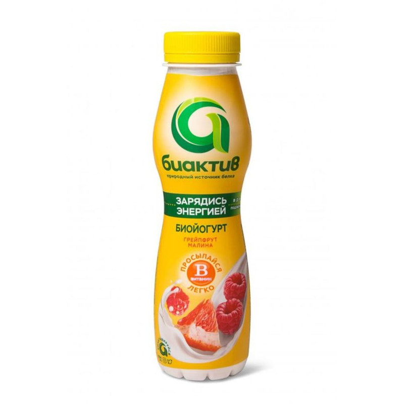 Биойогурт Биактив малина-грейпфрут 2%, 270мл
