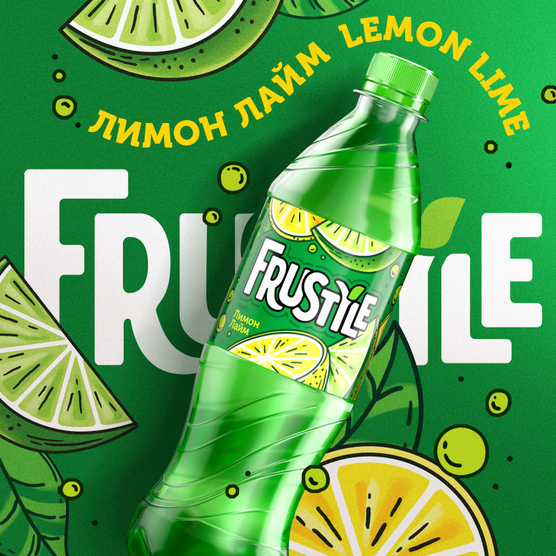 Напиток газированный Frustyle лимон-лайм, 500мл — фото 2