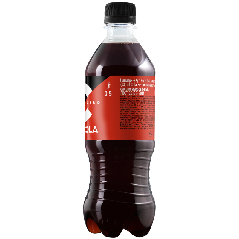 Напиток сильногазированный Cool Cola Zero, 500мл — фото 2