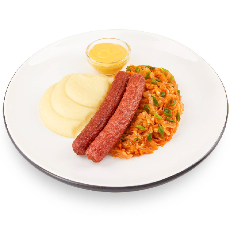 Колбаски по-баварски с пюре и капустой Шеф Перекрёсток, 300г — фото 2