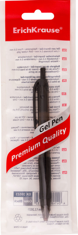 Ручка ErichKrause Smart-Gel гелевая чёрная — фото 5