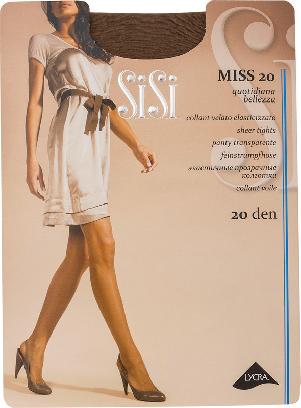 Колготки SiSi Miss 20 Daino Бежевые Размер 4 — фото 1