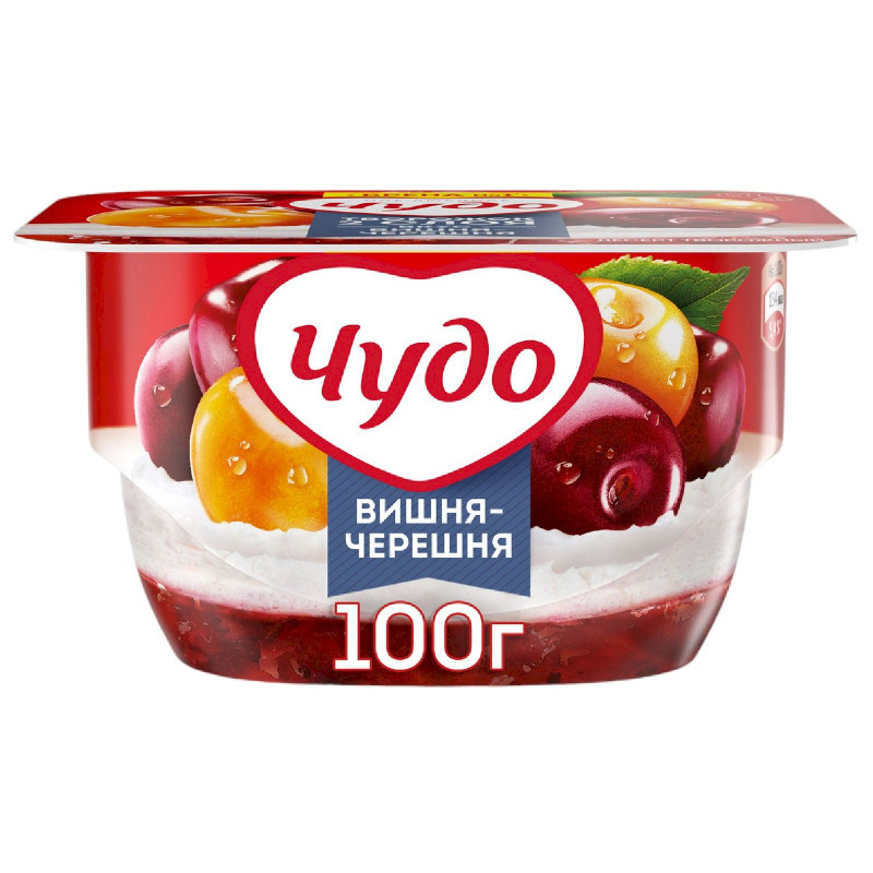 Творожок Чудо Вишня-Черешня 4%, 100г