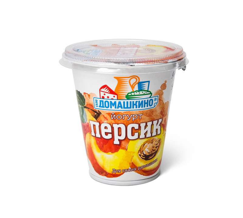 Йогурт Село Домашкино фруктовый персик 2.5%, 290г
