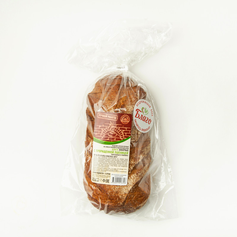 Хлеб Традиция Благо заварной с проращенной пшеницей нарезка, 350г