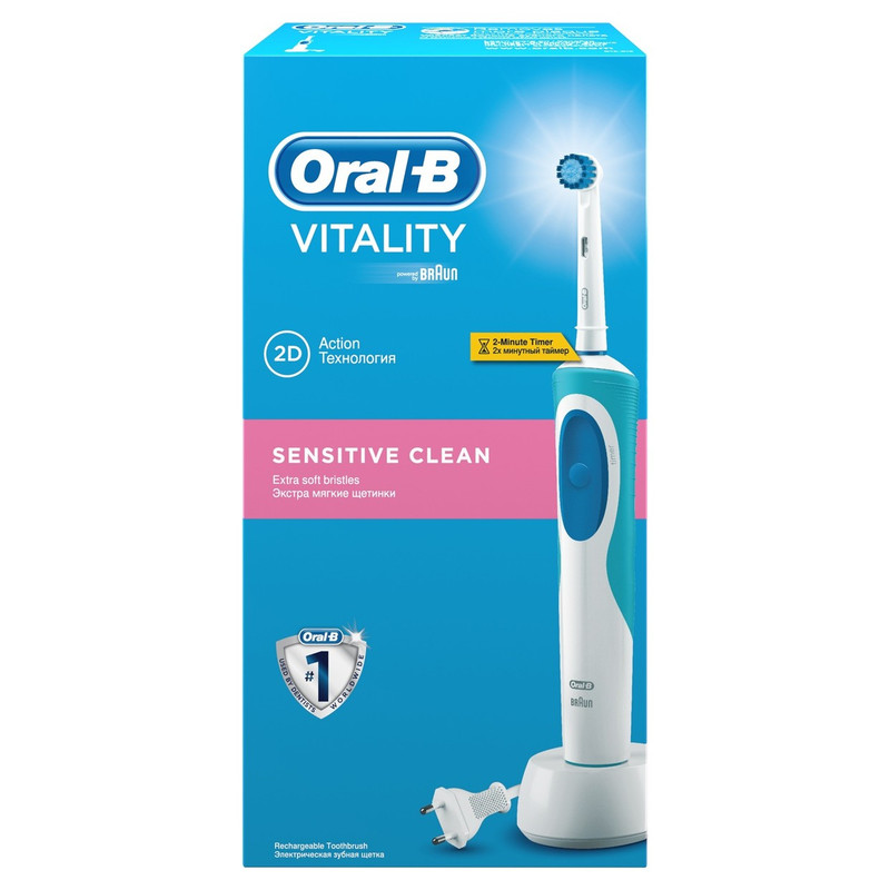Зубная щётка Oral-B Vitality Sensitive Clean электрическая D12.513S/тип 3709