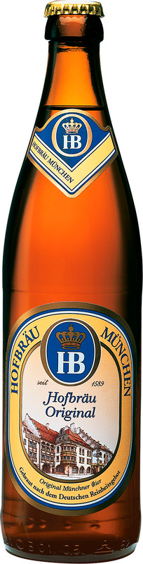 Пиво Hofbrau Оригинальное светлое 5.1%, 500мл