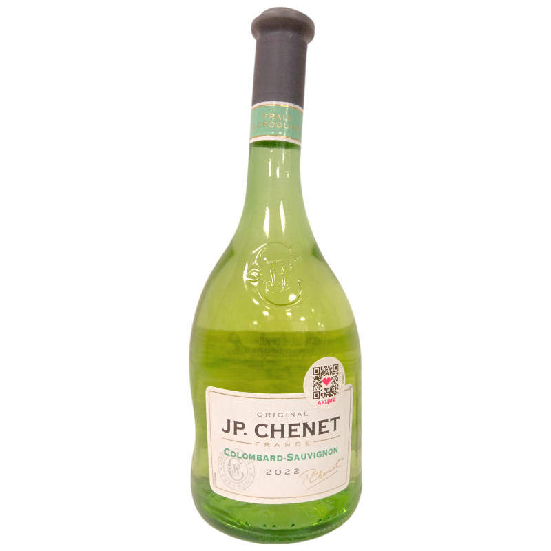 Вино J.P. Chenet Original Colombard Sauvignon ординарное белое полусухое 11%, 750мл