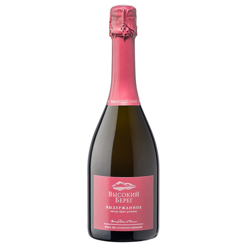Вино игристое Высокий Берег розовое экстра брют, 750мл