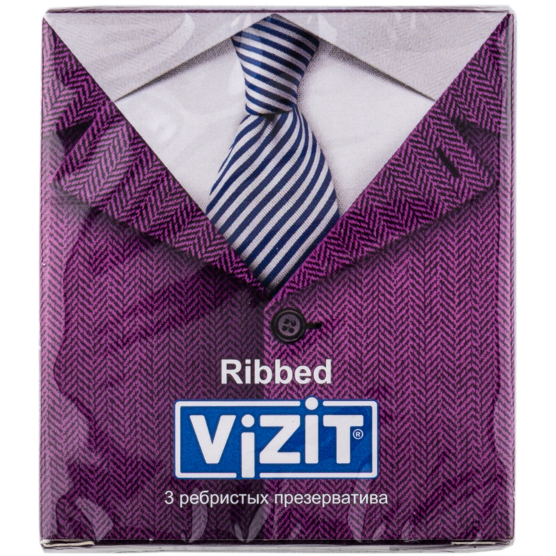 Презервативы ViZiT Ribbed Ребристые, 3шт
