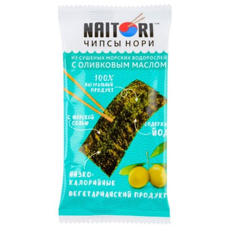 Чипсы Нори Naitori с оливковым маслом, 3г — фото 2
