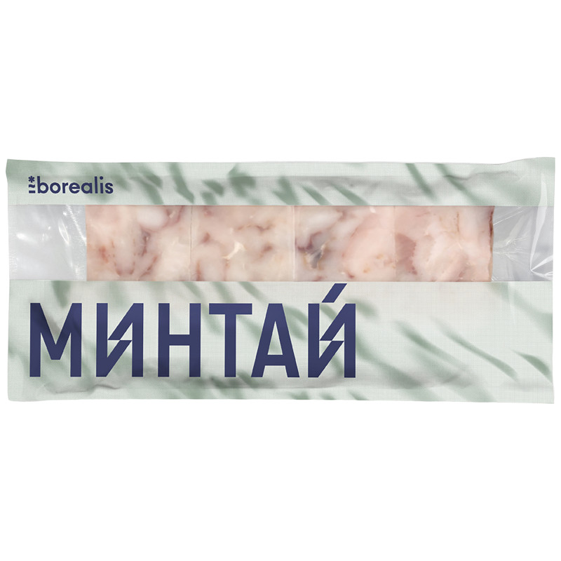 Минтай Borealis филе блочное без кожи без костей, 400г