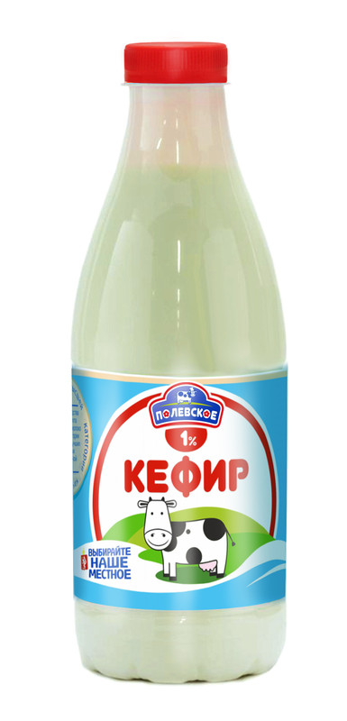 Кефир Молочный Кит Полянка 1%, 900мл