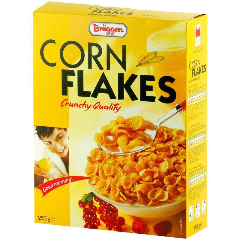 Хлопья кукурузные Bruggen Corn Flakes, 250г — фото 1