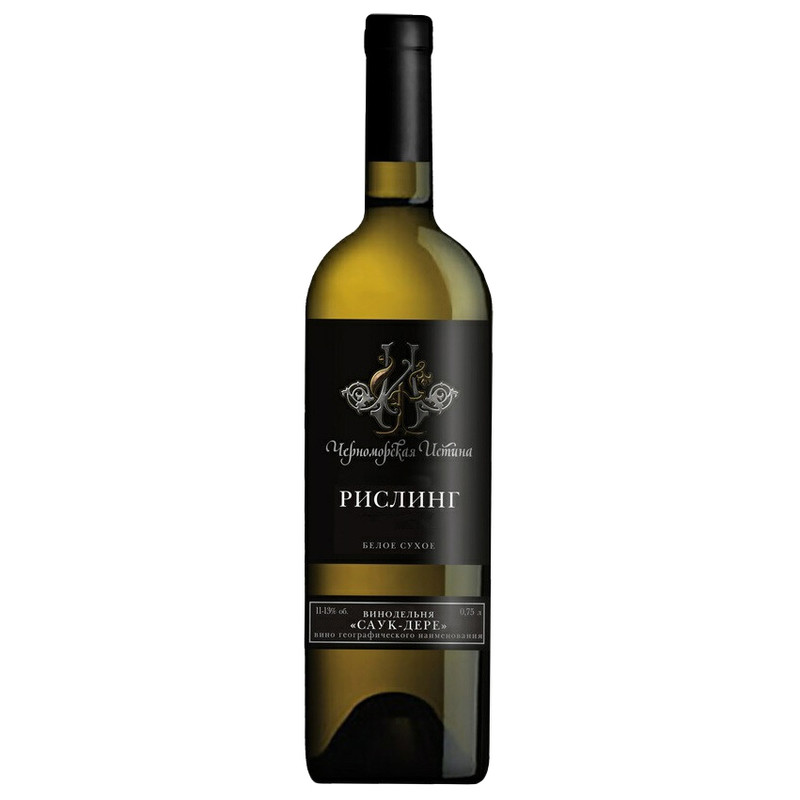 Вино Черноморская Истина Рислинг белое сухое, 750мл