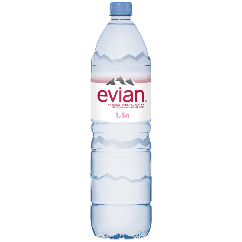 Вода Evian минеральная столовая негазированная, 1.5л