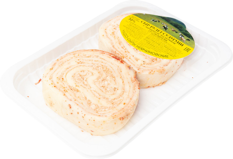 Сыр Сулугуни рулет с чесноком и специями 30% — фото 2