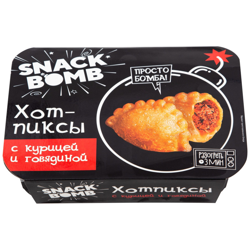 Хотпиксы Snack Bomb с курицей и говядиной жареные замороженные, 300г — фото 3