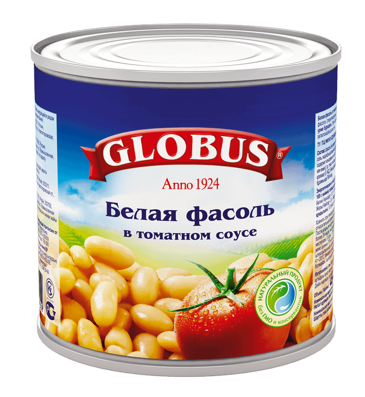 Фасоль Globus белая в томатном соусе, 400г — фото 5