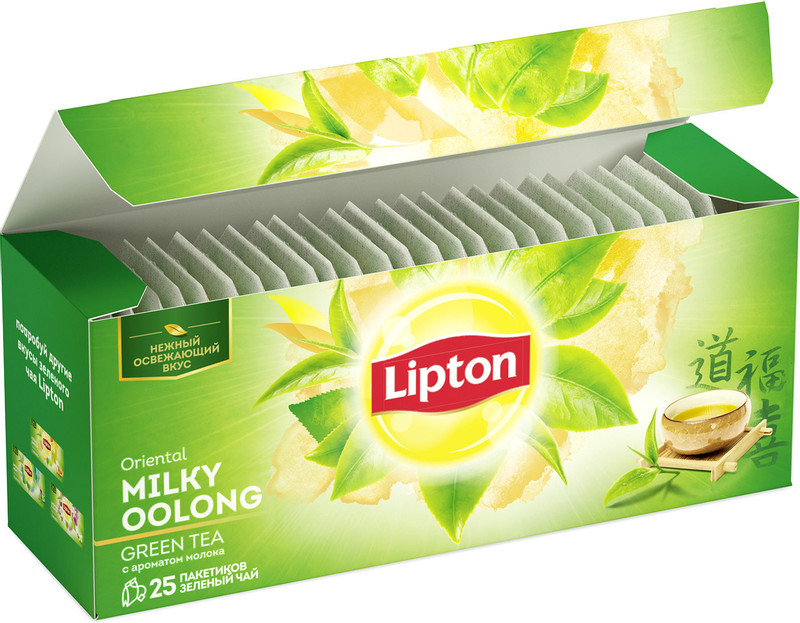 Чай Lipton Молочный оолонг зелёный в пакетиках, 25х1.5г — фото 6