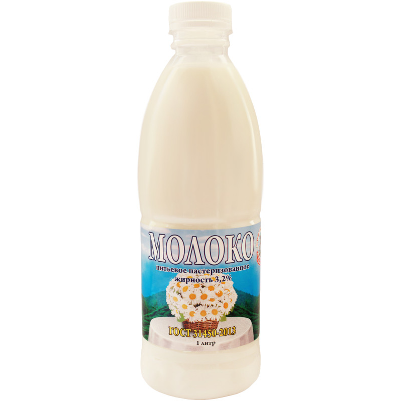 Молоко Остров Богдашенский пастеризованное 3.2%, 1л