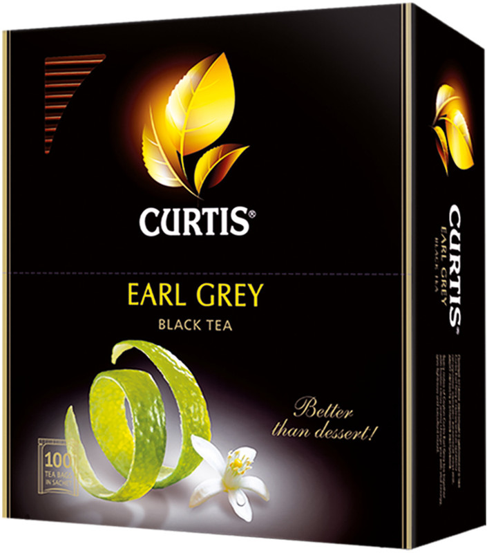 Чай Curtis Earl Grey чёрный ароматизированный в сашетах, 100х2г