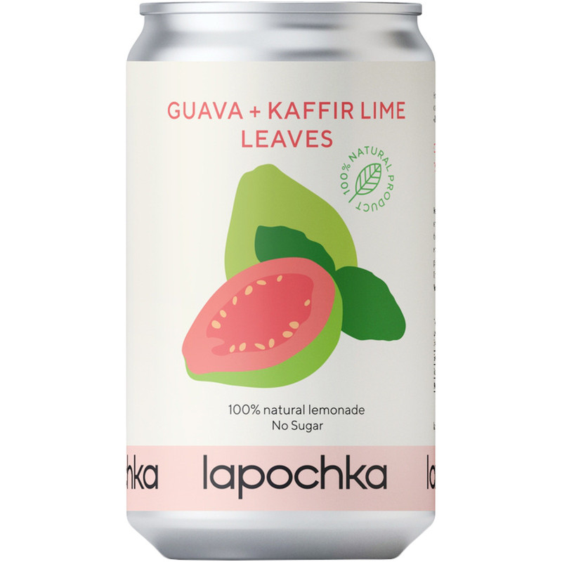Напиток безалкогольный Lapochka гуава-каффир-лайм среднегазированный, 330мл