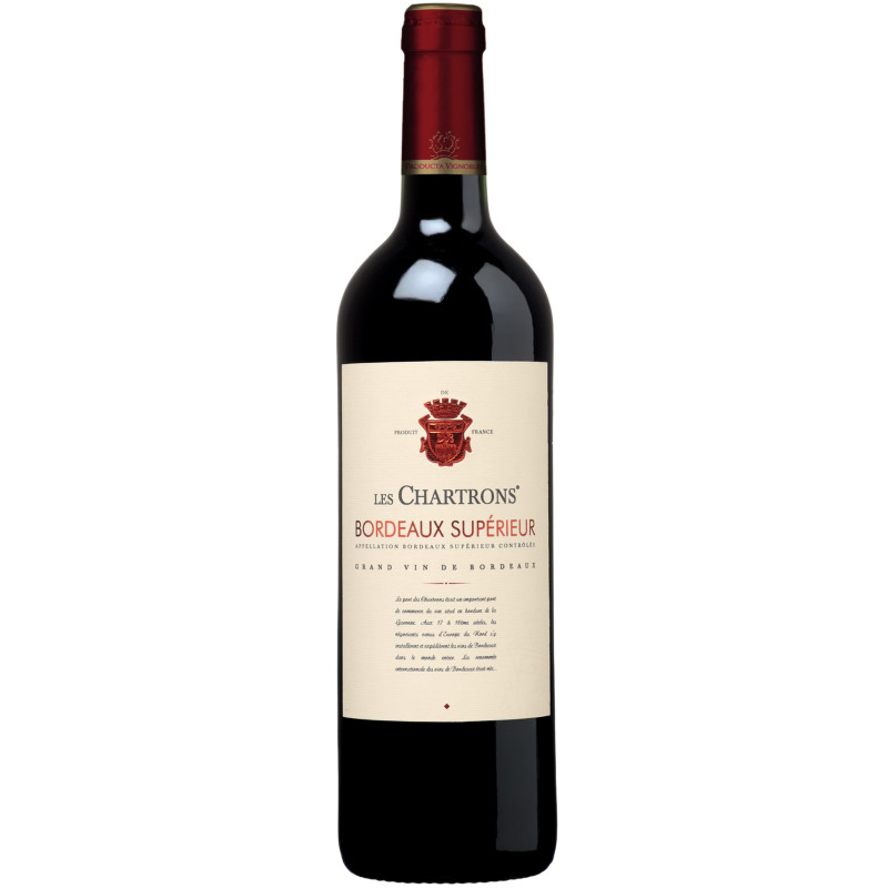Вино Les Chartrons Bordeaux Superieur AOC красное сухое 12.5%, 750мл