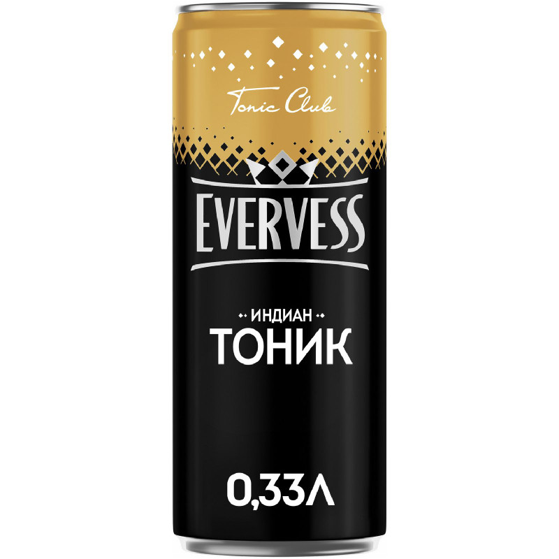 Напиток безалкогольный Evervess Индиан тоник ароматизированный сильногазированный, 330мл — фото 1