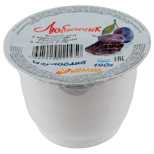 Йогурт Любимчик фруктовый с черносливом 2.5%, 180г