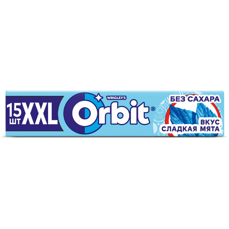 Жевательная резинка Orbit XXL Сладкая мята, 20.4г