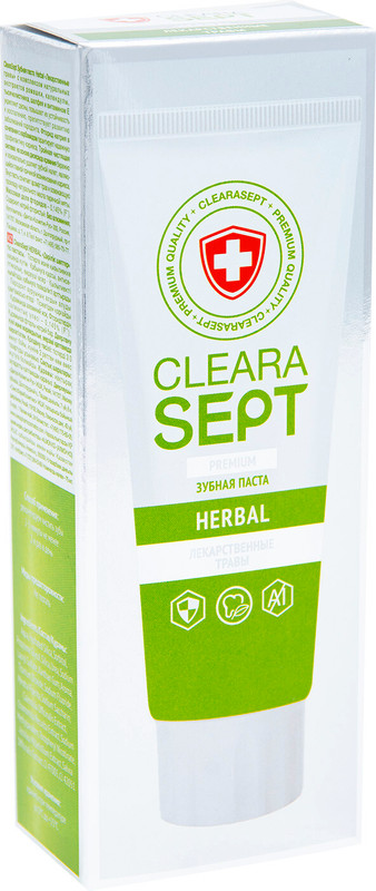 Зубная паста ClearaSept Herbal лекарственные травы, 75мл