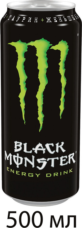 Энергетик Black Monster безалкогольный газированный, 500мл — фото 1