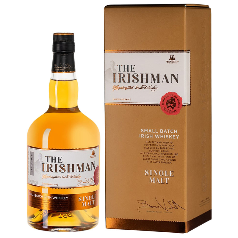 Виски Irishman Сингл Молт 40% в подарочной упаковке, 700мл — фото 1