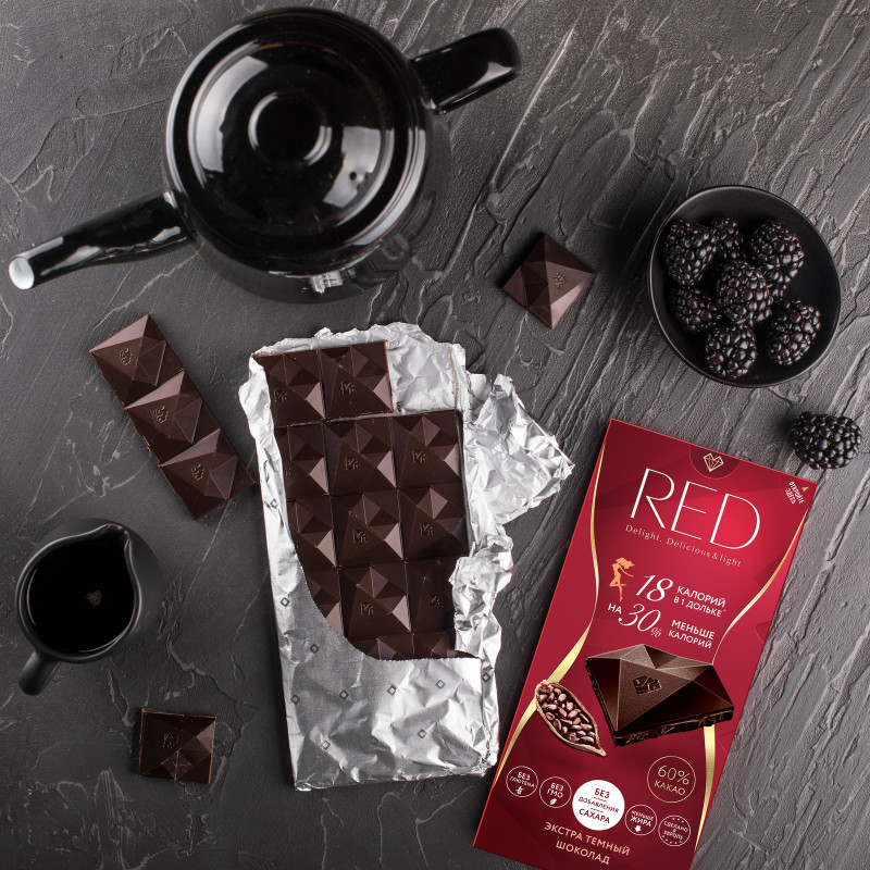 Шоколад Red Delight Экстра темный, 85г — фото 5
