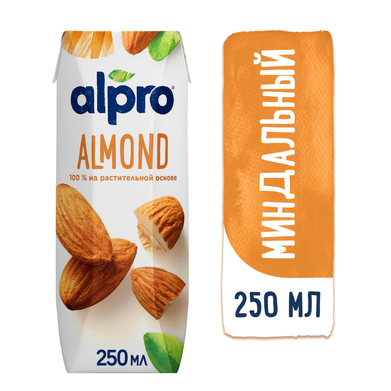 Напиток миндальный Alpro обогащённый кальцием и витаминами 1.1%, 250мл — фото 1
