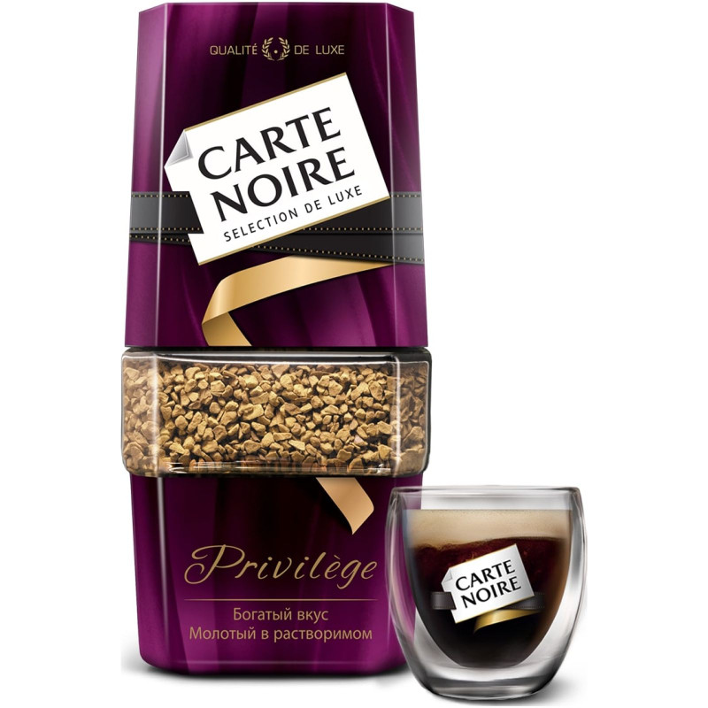 Кофе Carte Noire Privilege натуральный растворимый сублимированный, 95г — фото 1