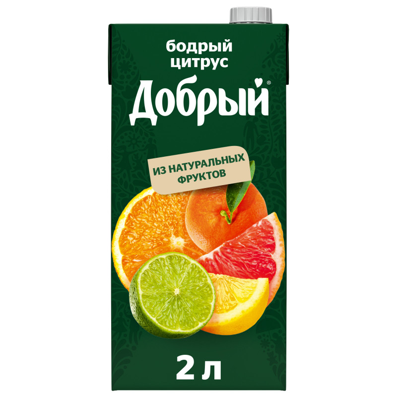 Нектар Добрый апельсин-грейпфрут-мандарин-лимон-лайм, 2л