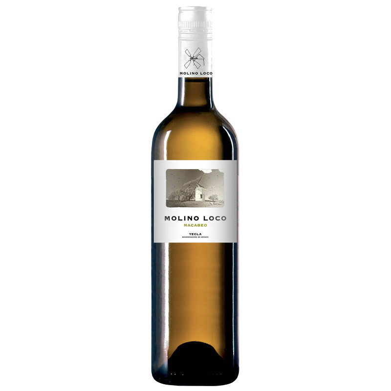 Вино Molino Loco Macabeo столовое белое сухое 12%, 750мл