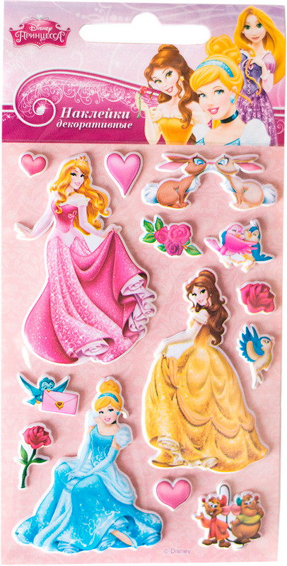 Наклейки Disney Принцессы декоративные яркие — фото 3