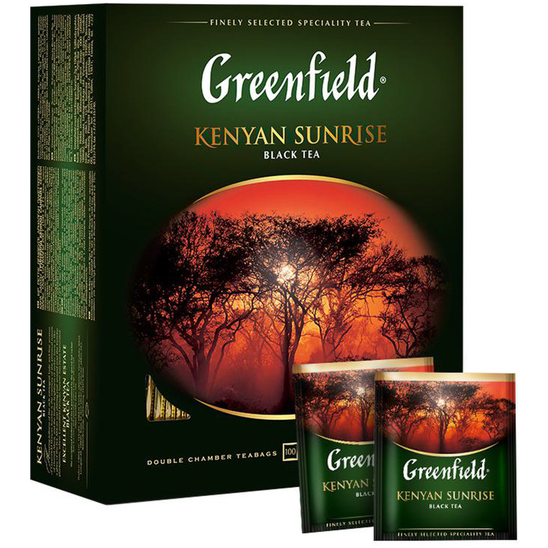 Чай Greenfield Kenyan Sunrise чёрный в пакетиках, 100х2г — фото 3