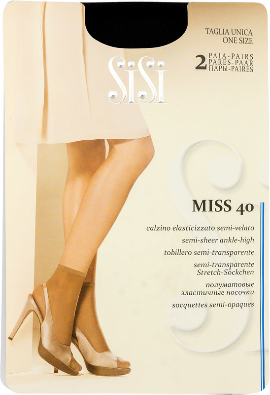 Носки женские SiSi Miss New 40 Nero Черные 2 пары — фото 2