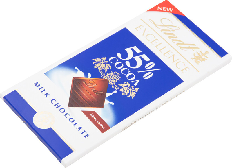 Шоколад молочный Lindt Excellence с высоким содержанием молока и какао 55%, 80г — фото 3