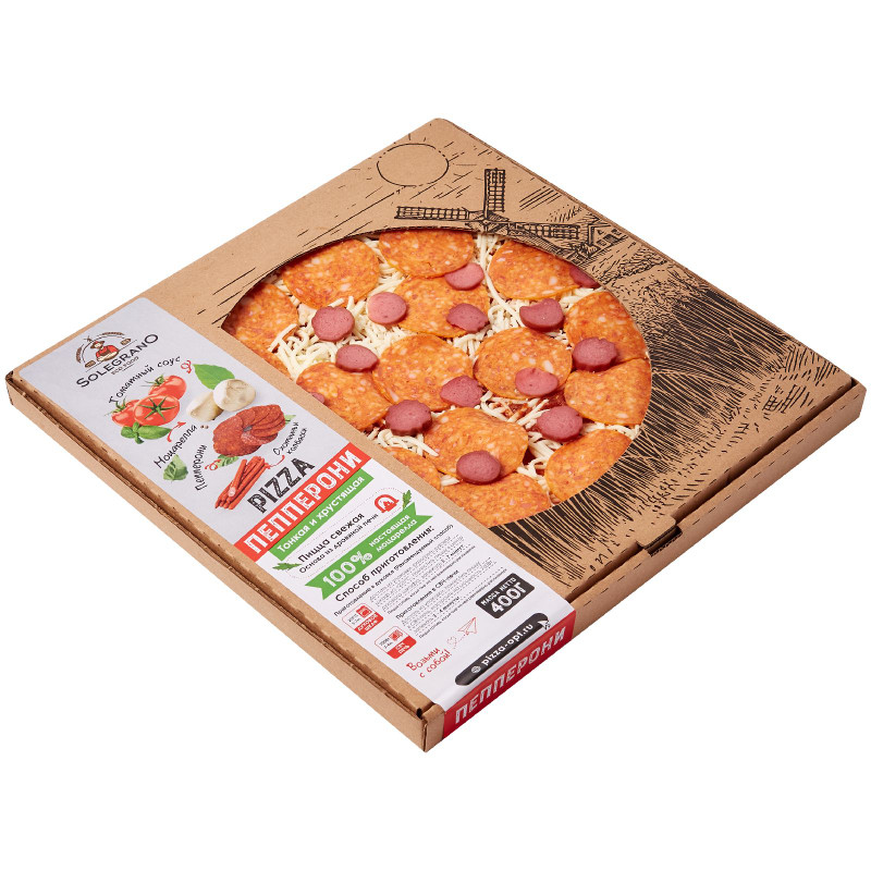 Пицца Solegrano Пепперони, 400г — фото 1