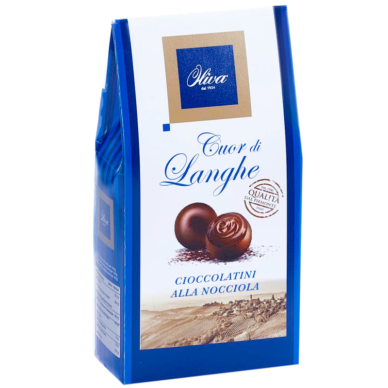 Конфеты шоколадные Oliva Куор ди Ланге с орехово-кремовой начинкой, 70г