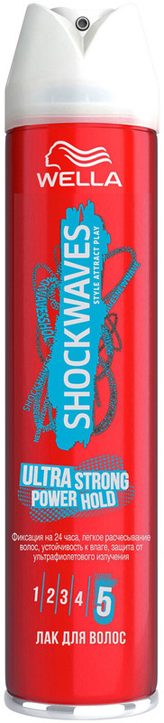 Лак для волос Wella Shockwaves Ultra Strong Power Hold, 250мл