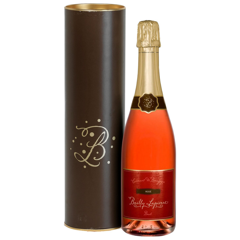 Вино игристое Bailly-Lapierre Креман де Бургонь розовое брют в подарочной упаковке, 750мл — фото 1
