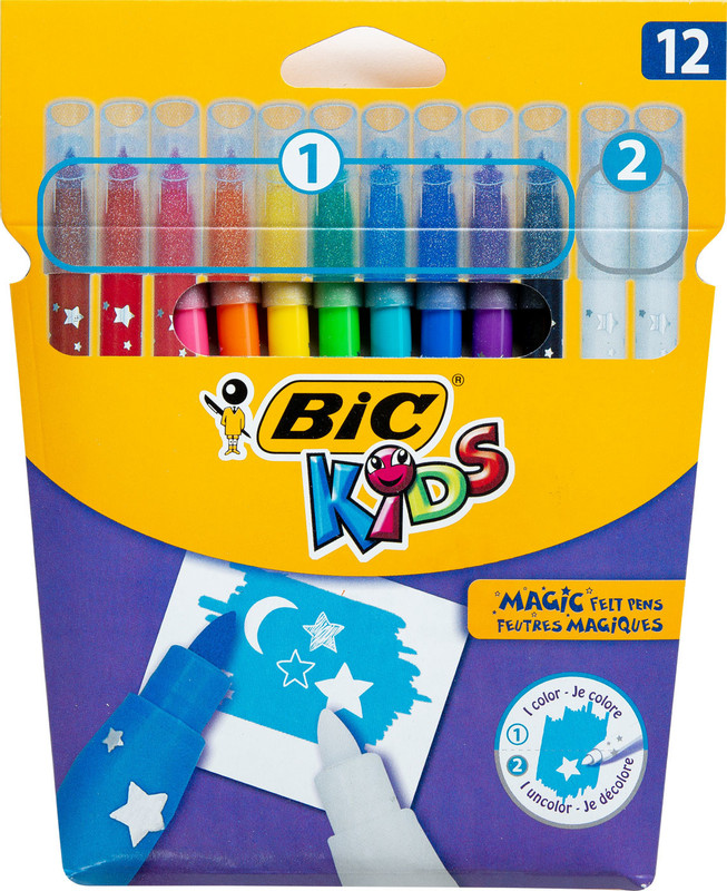 Набор фломастеров Bic Kids Colour & Erase 12 цветов — фото 1